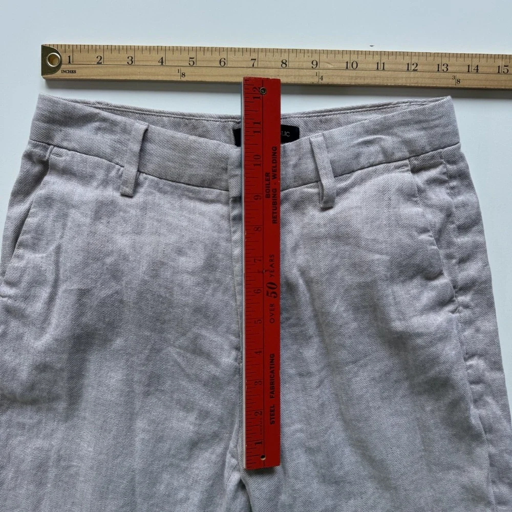 BANANA REPUBLIC Slim Wide-Leg Linen Cotton Cropped Pant Womens‎ 4